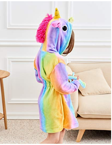 Unicorn Hooded Bathrobe